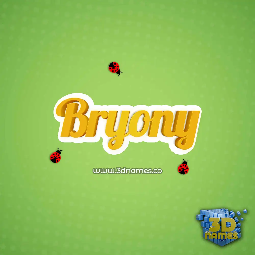 bryony in Ladybugs style - 3D name wallpaper