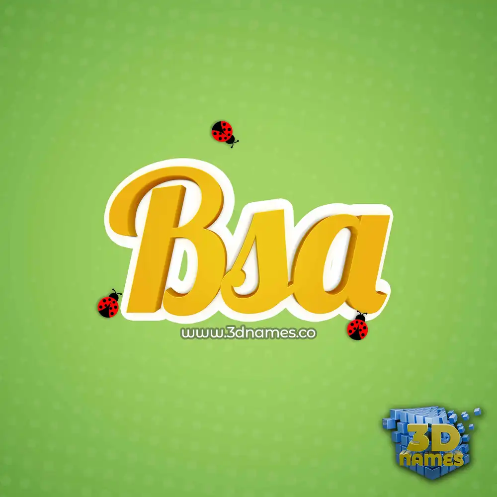 bsa in Ladybugs style - 3D name wallpaper