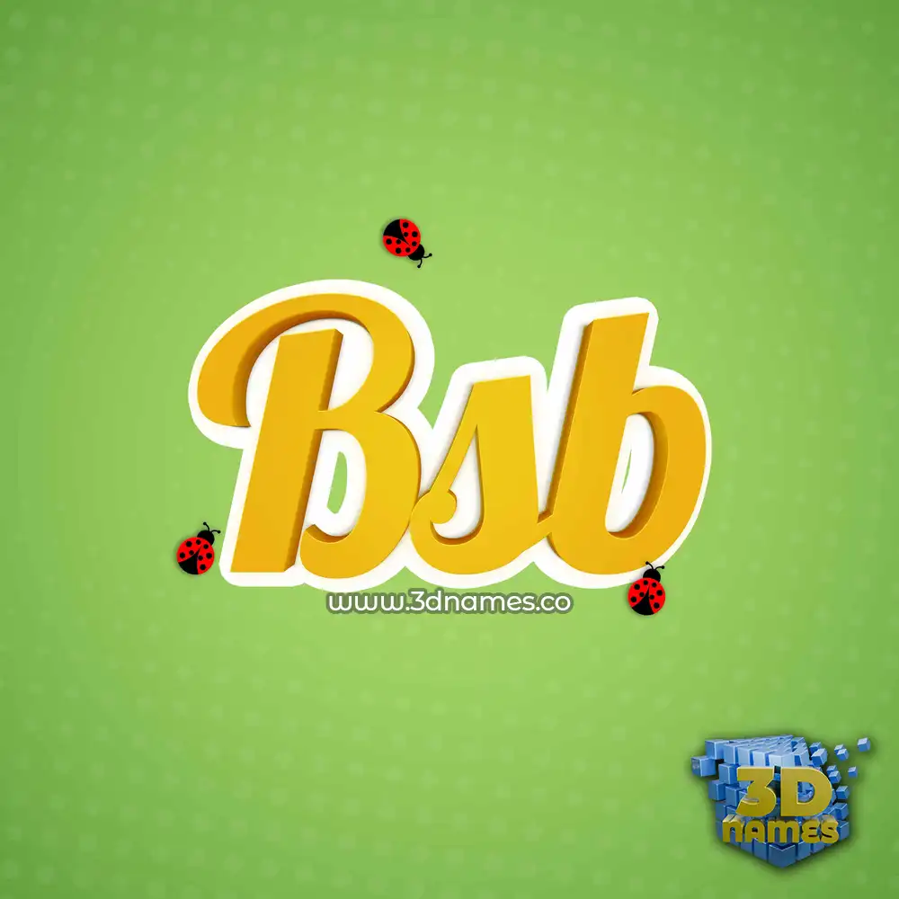 bsb in Ladybugs style - 3D name wallpaper