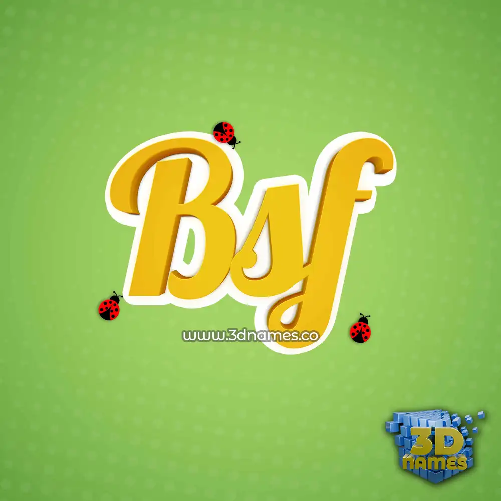 bsf in Ladybugs style - 3D name wallpaper