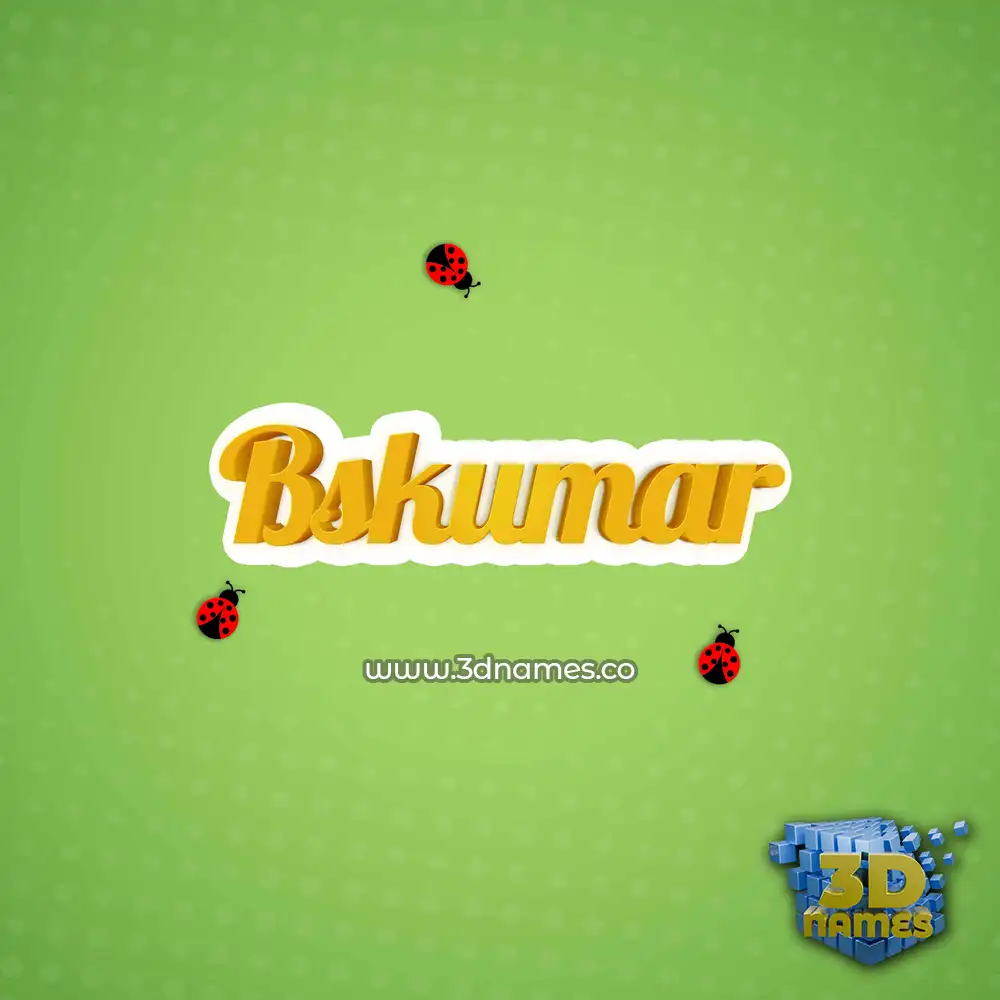 bskumar in Ladybugs style - 3D name wallpaper