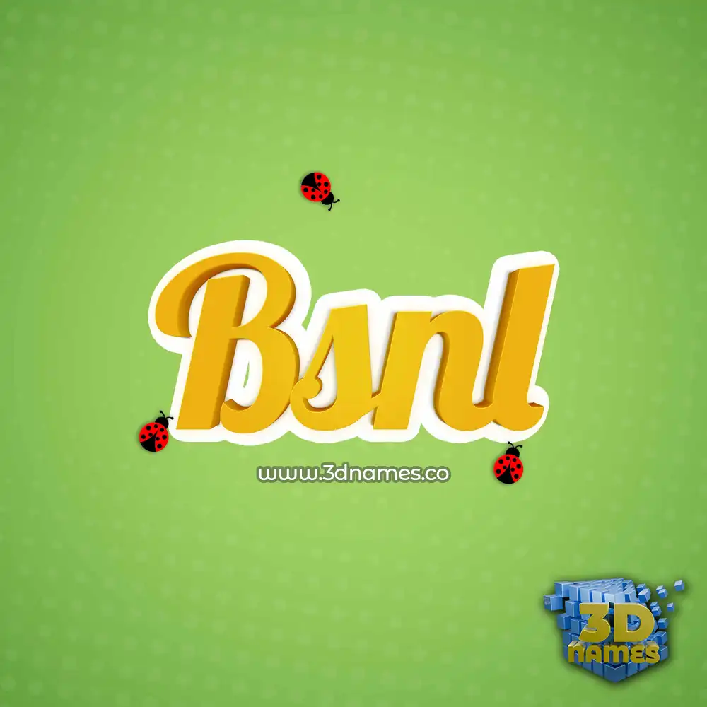 bsnl in Ladybugs style - 3D name wallpaper