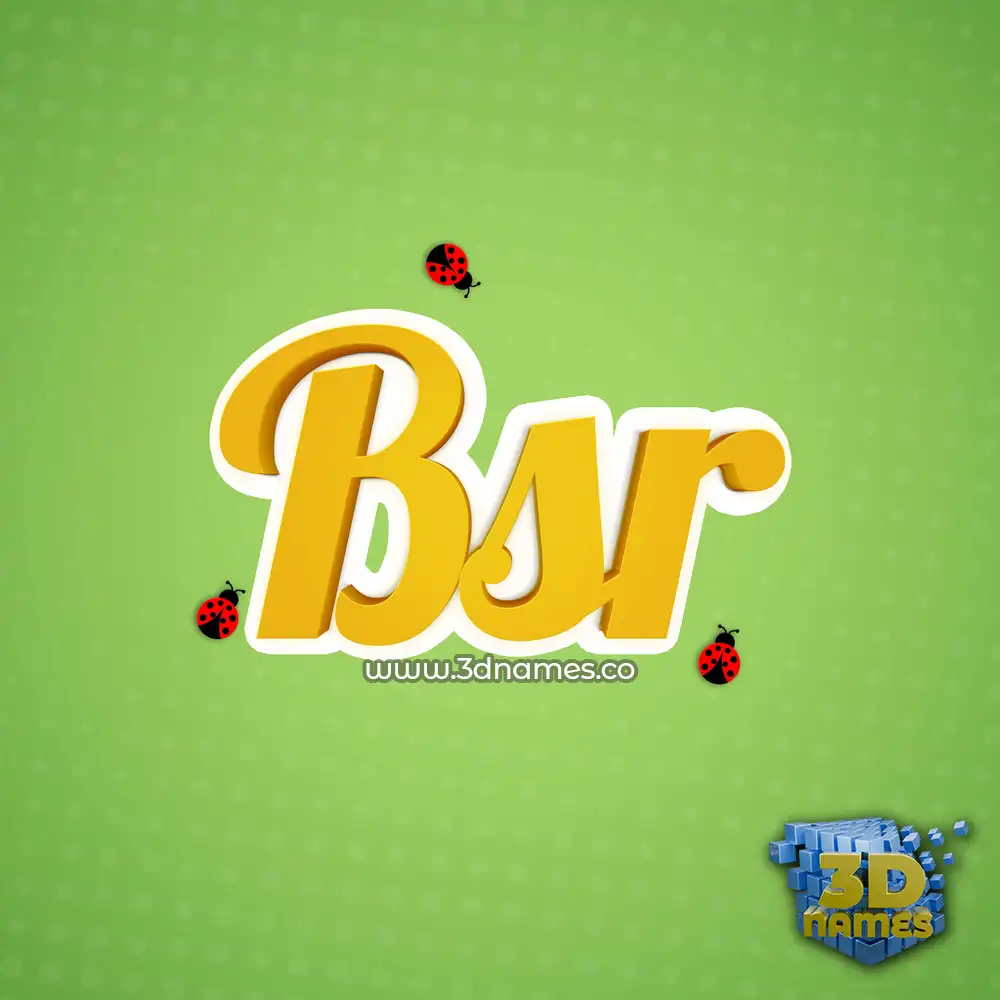 bsr in Ladybugs style - 3D name wallpaper