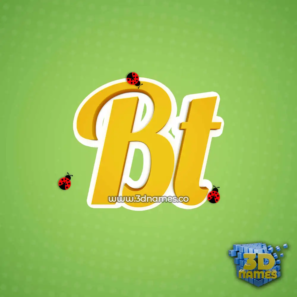 bt in Ladybugs style - 3D name wallpaper