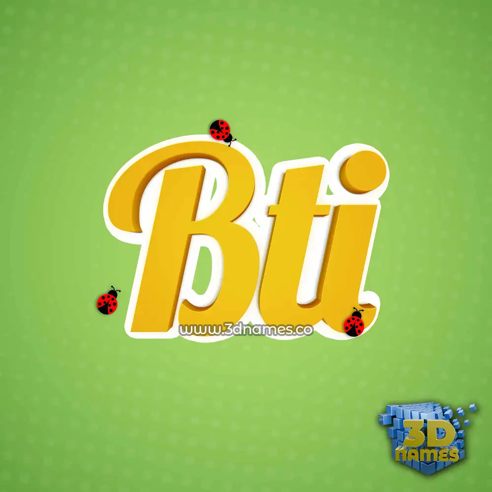 bti in Ladybugs style - 3D name wallpaper