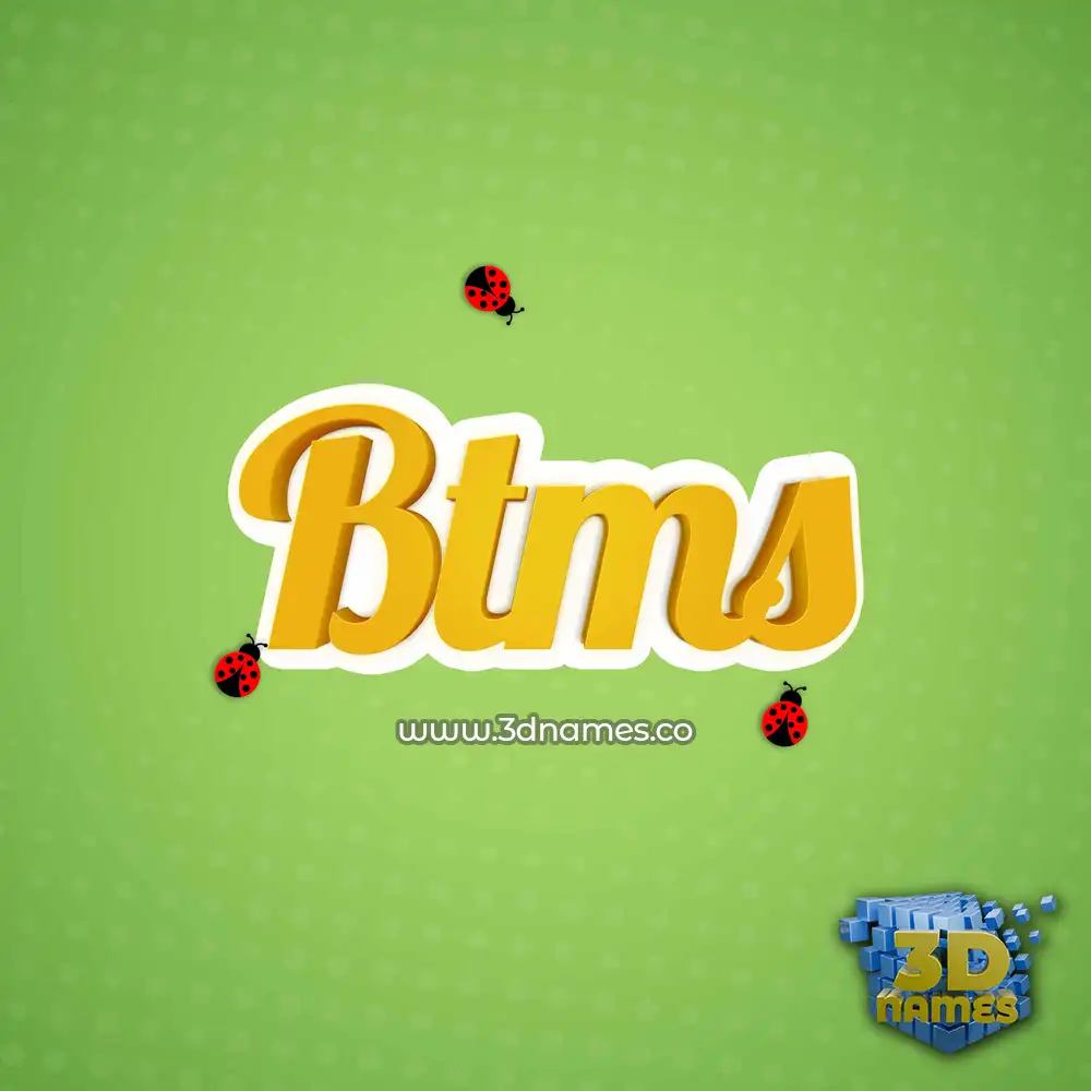 btms in Ladybugs style - 3D name wallpaper