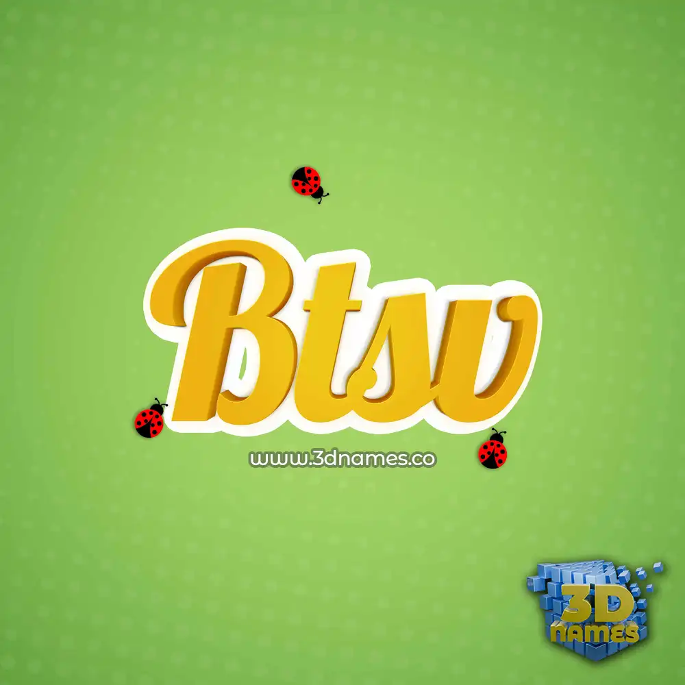 btsv in Ladybugs style - 3D name wallpaper