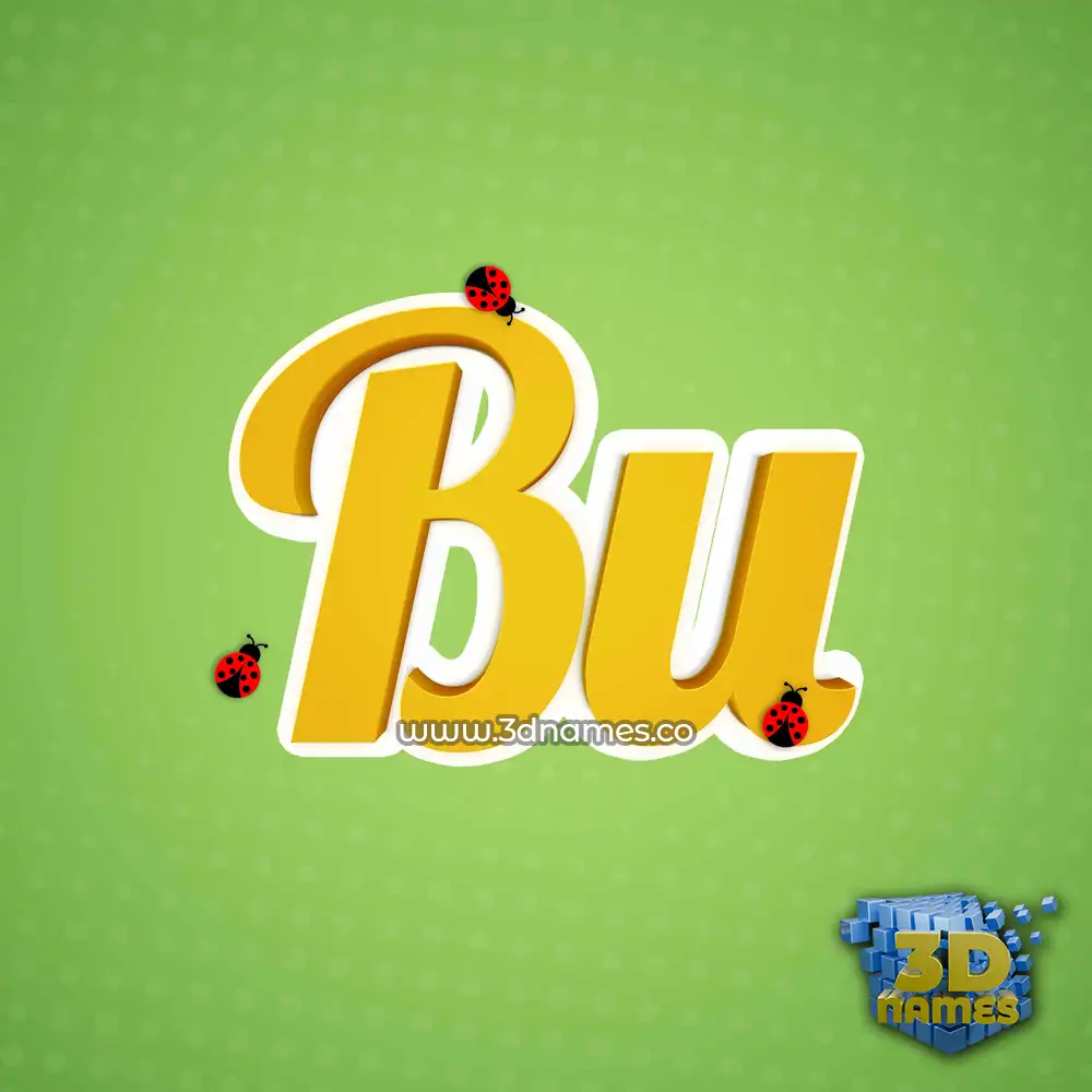 bu in Ladybugs style - 3D name wallpaper