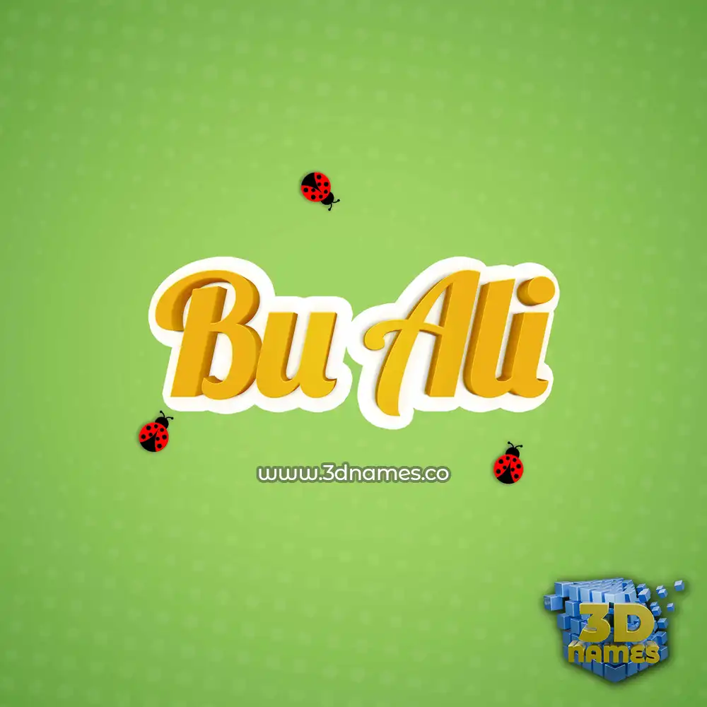 bu ali in Ladybugs style - 3D name wallpaper