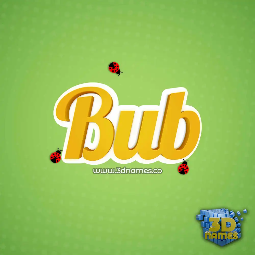bub in Ladybugs style - 3D name wallpaper