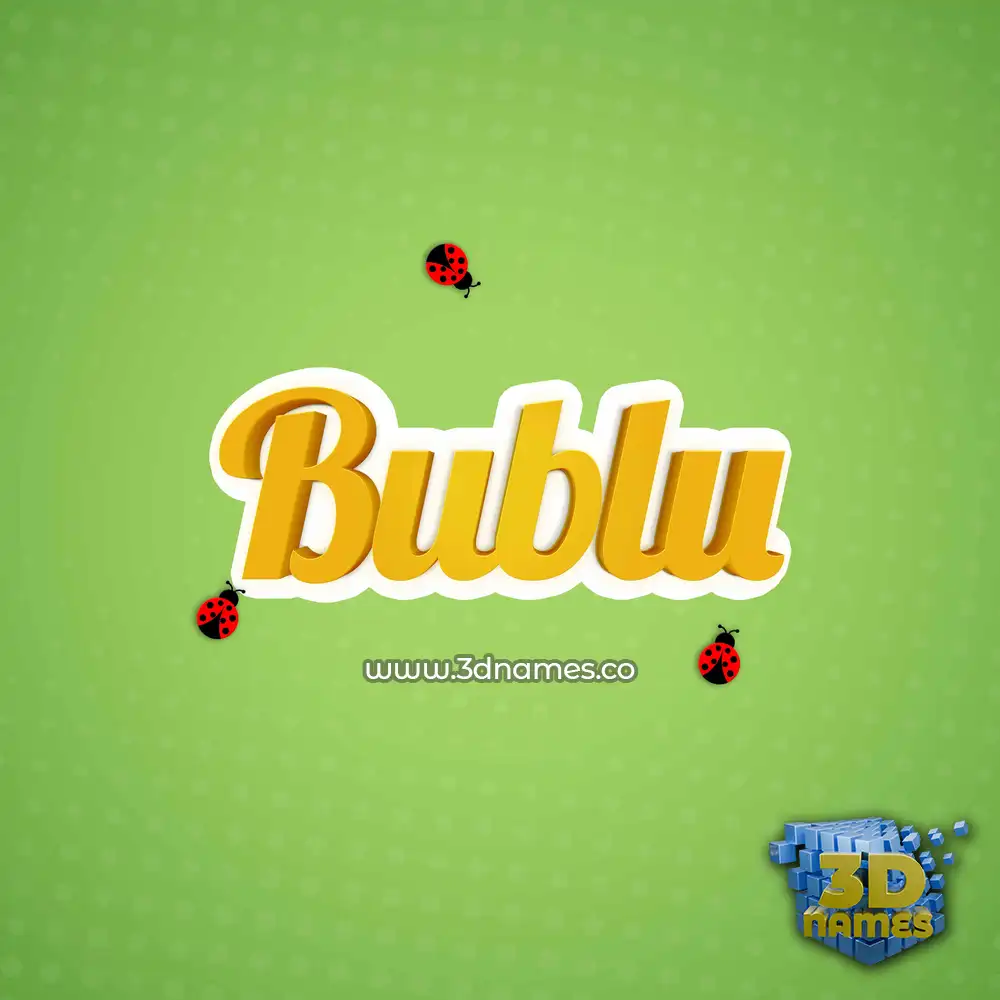 bublu in Ladybugs style - 3D name wallpaper