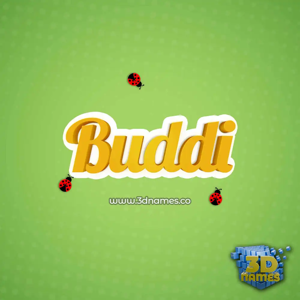 buddi in Ladybugs style - 3D name wallpaper