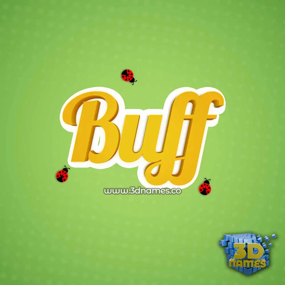 buff in Ladybugs style - 3D name wallpaper