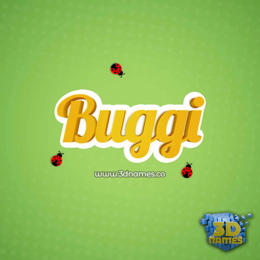 buggi in Ladybugs style - 3D name wallpaper