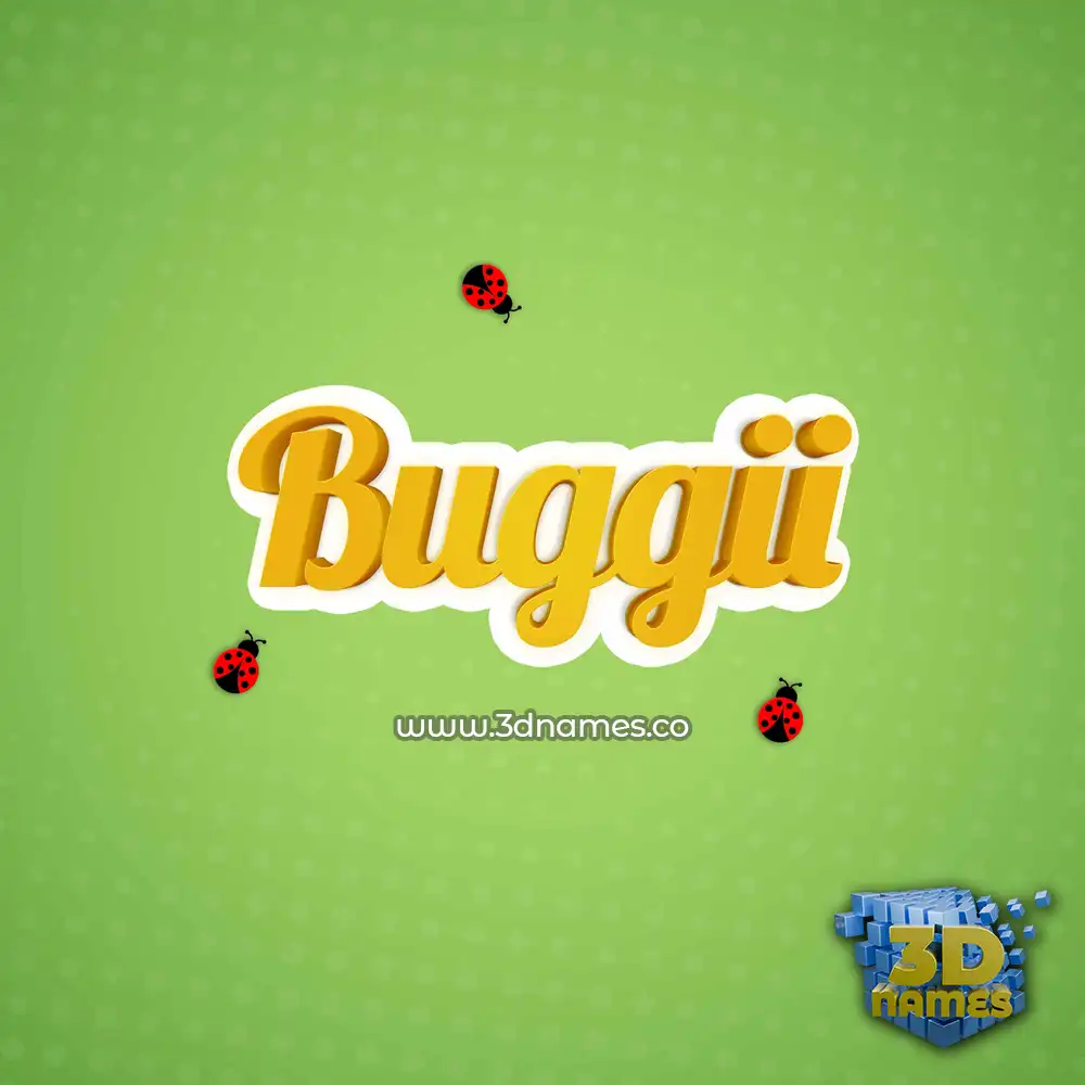 buggii in Ladybugs style - 3D name wallpaper