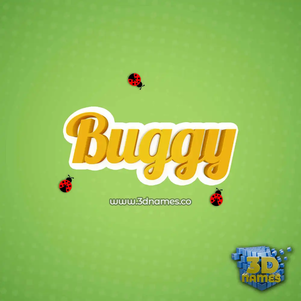 buggy in Ladybugs style - 3D name wallpaper