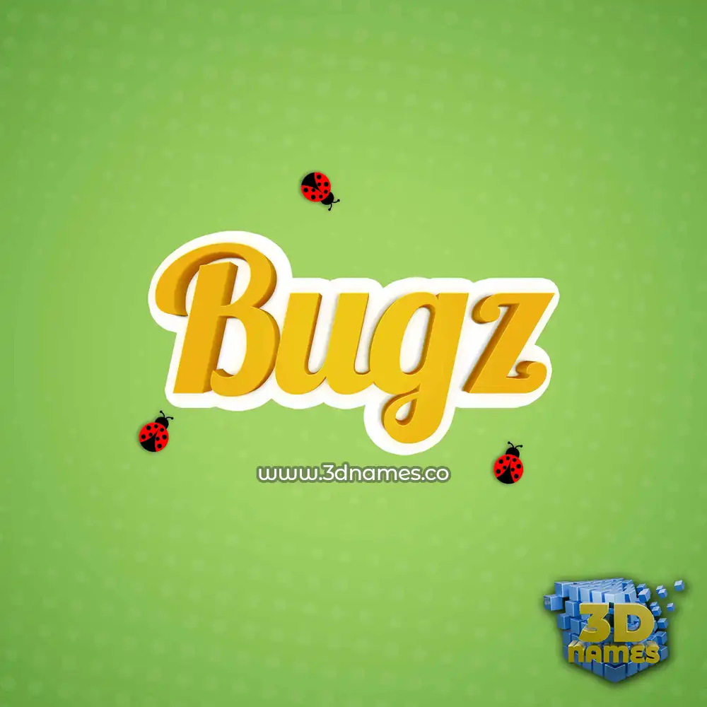 bugz in Ladybugs style - 3D name wallpaper