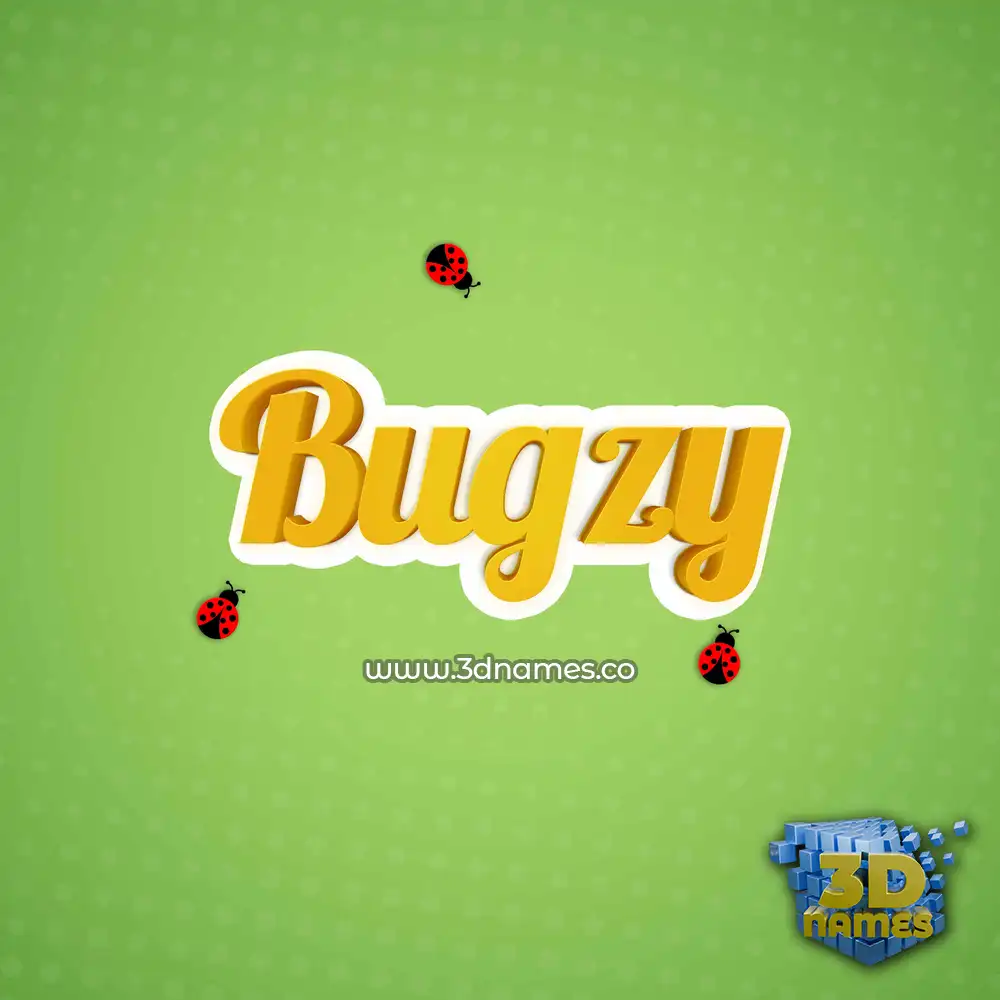 bugzy in Ladybugs style - 3D name wallpaper