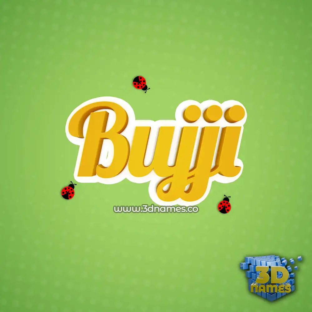 bujji in Ladybugs style - 3D name wallpaper