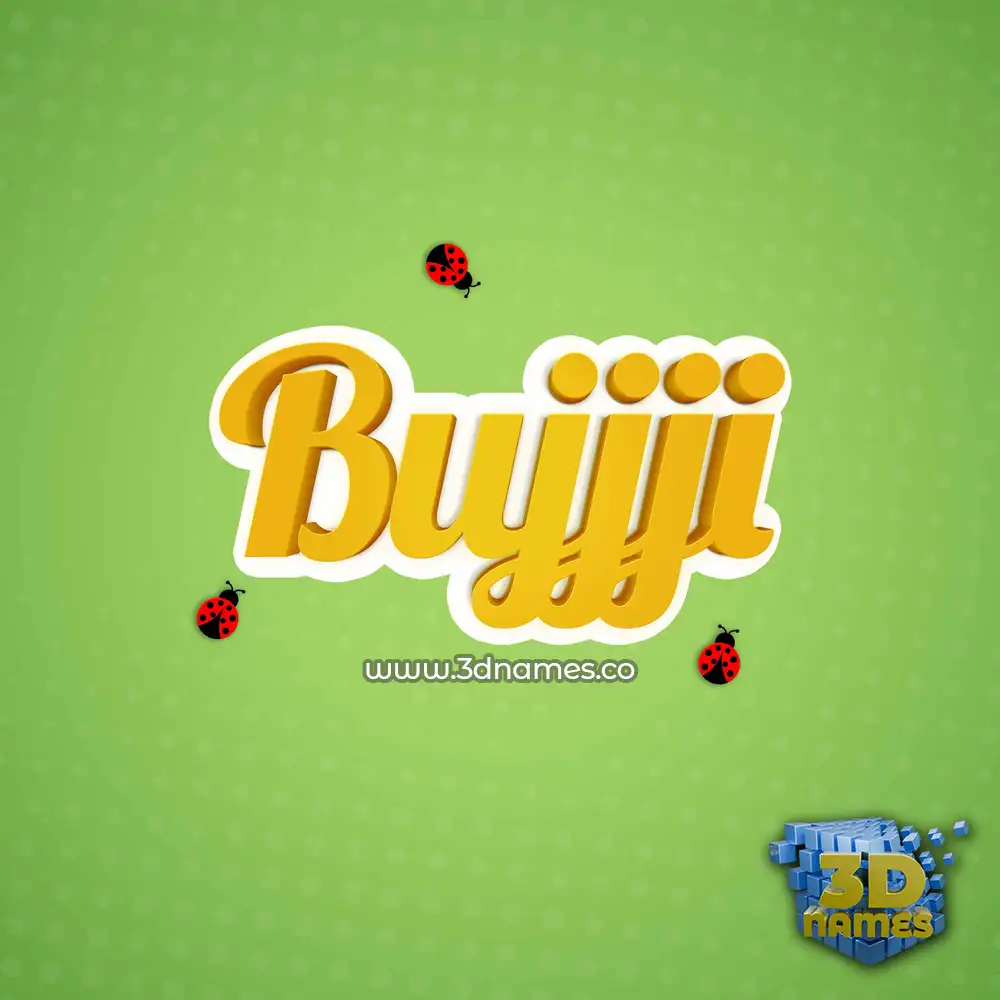 bujjji in Ladybugs style - 3D name wallpaper