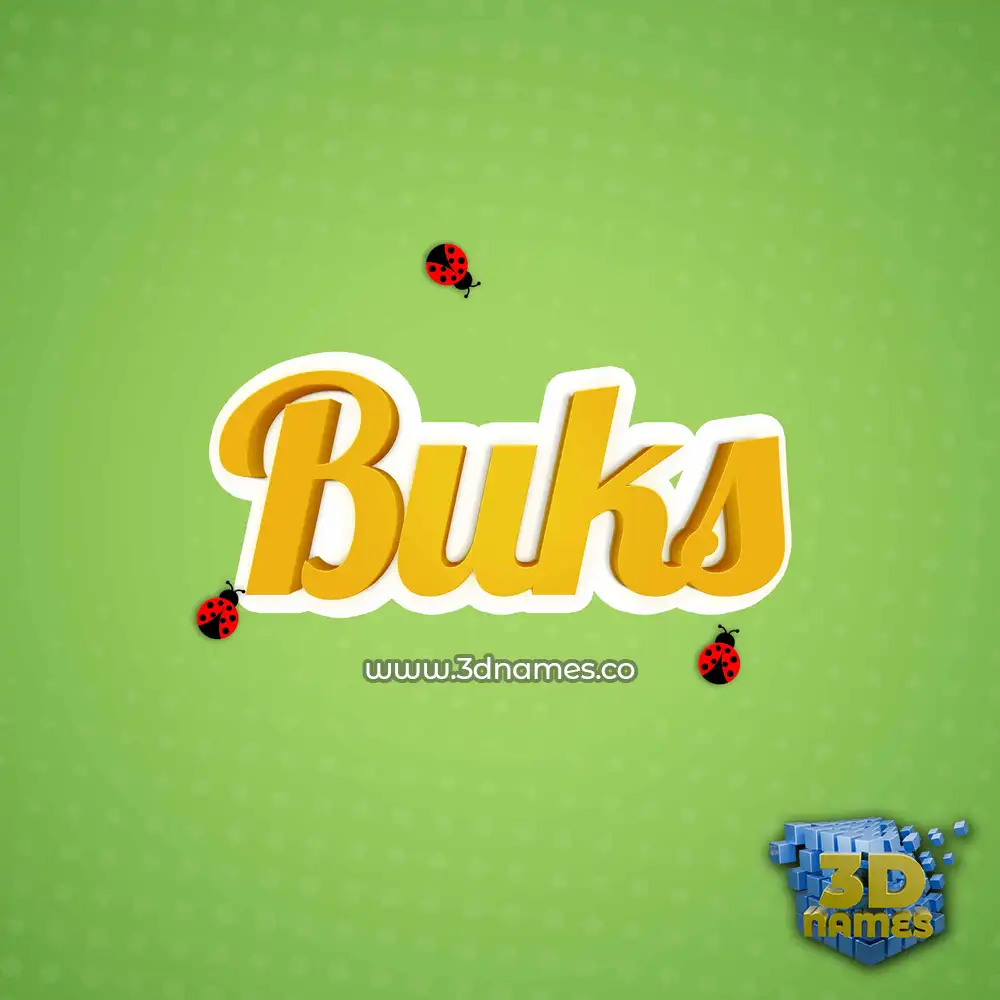buks in Ladybugs style - 3D name wallpaper