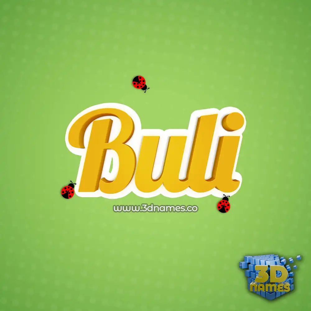 buli in Ladybugs style - 3D name wallpaper