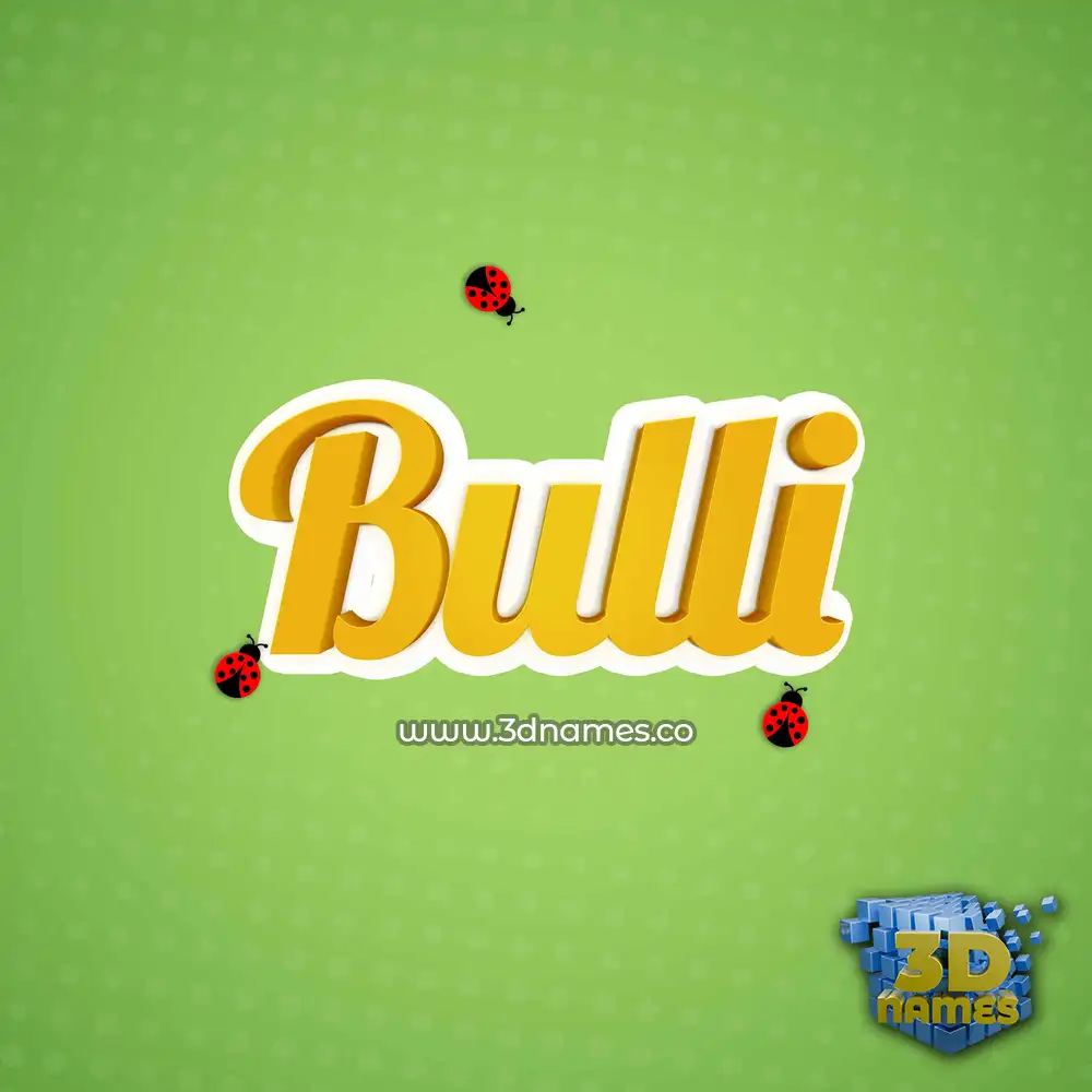 bulli in Ladybugs style - 3D name wallpaper