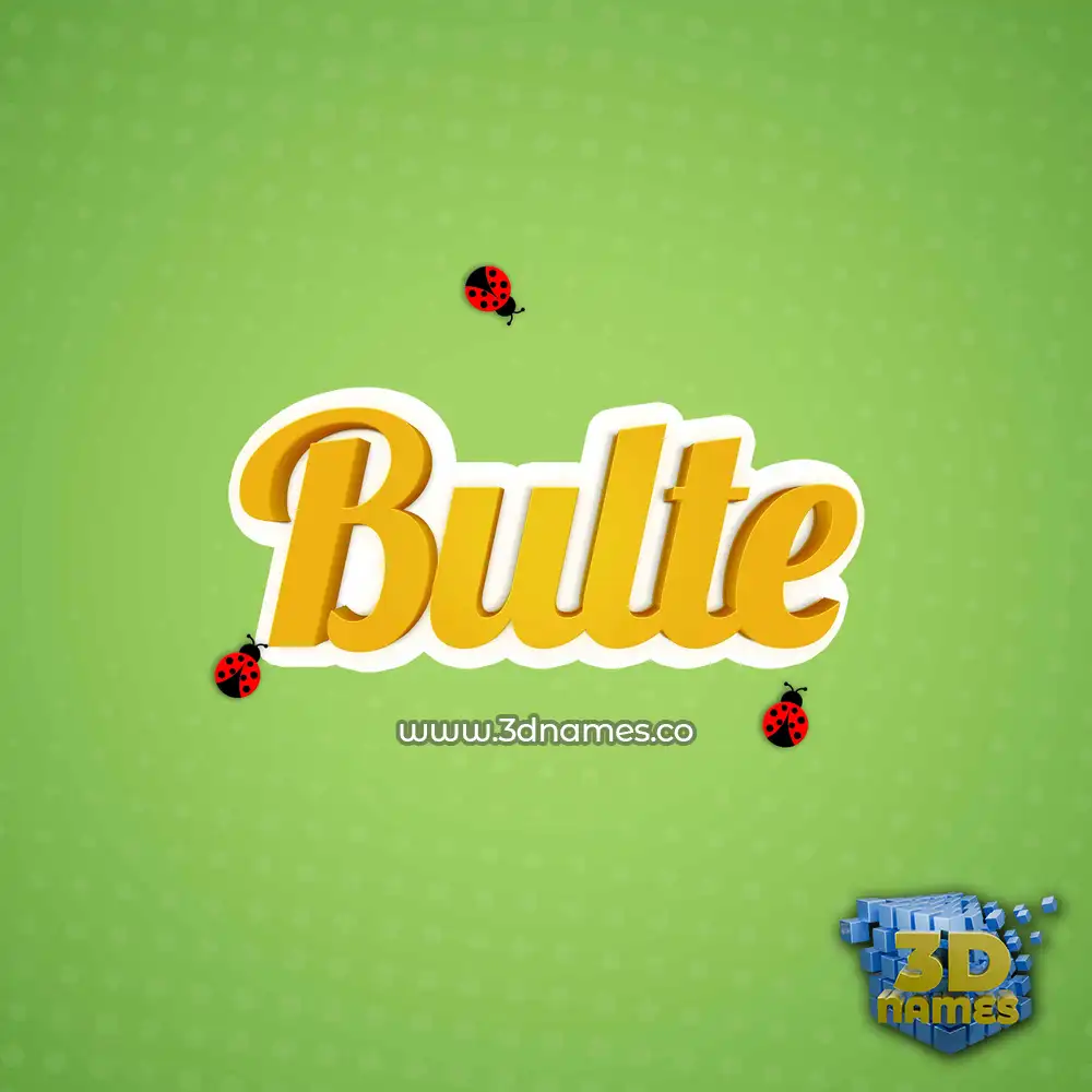 bulte in Ladybugs style - 3D name wallpaper
