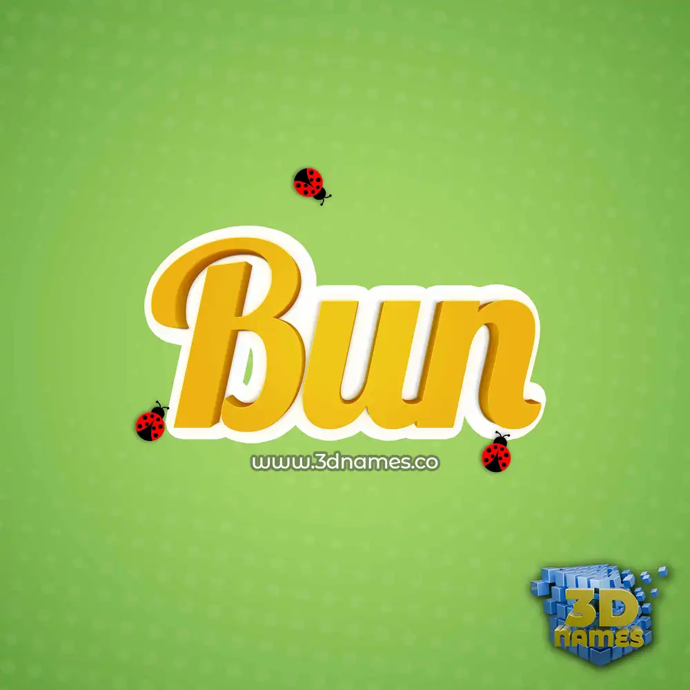 bun in Ladybugs style - 3D name wallpaper