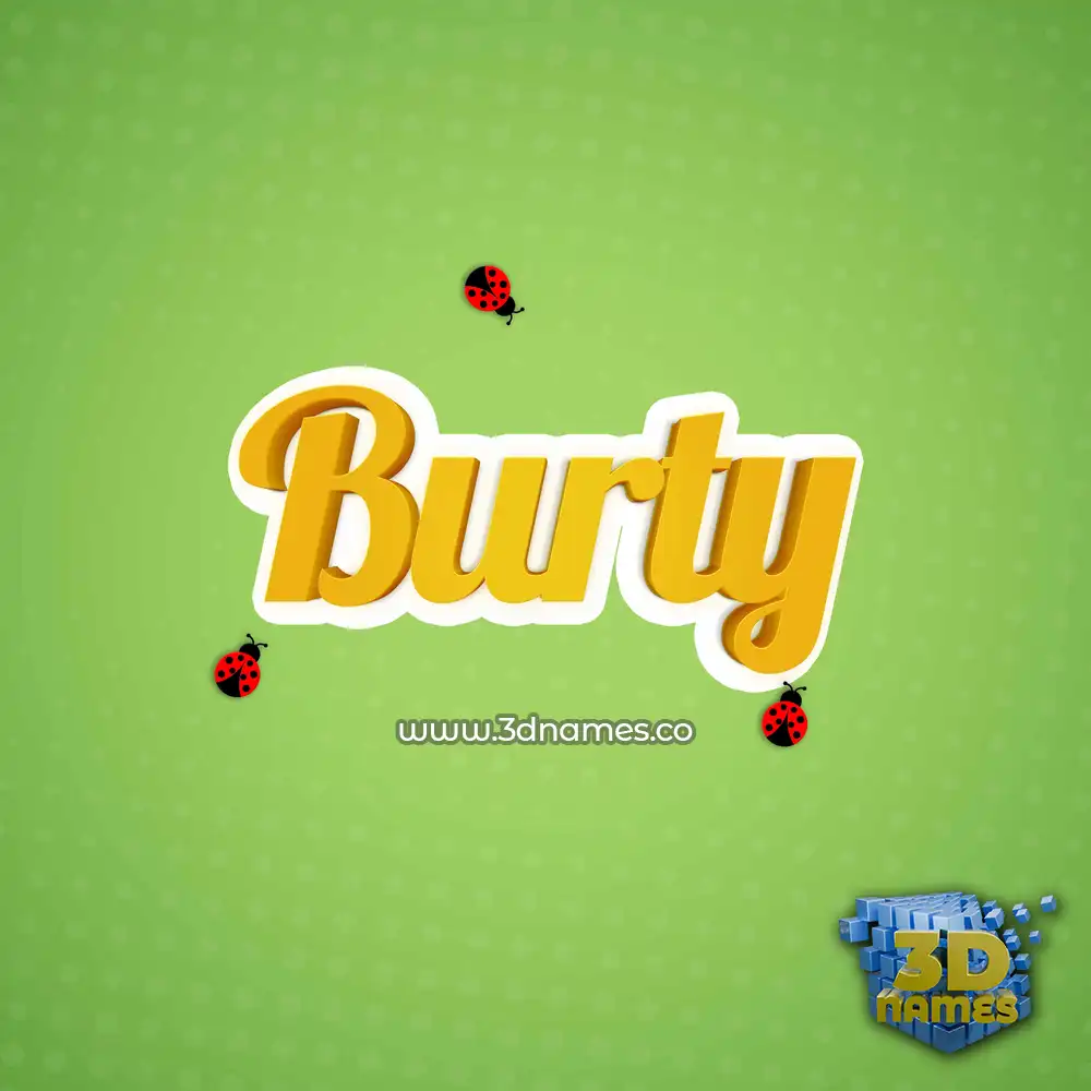 burty in Ladybugs style - 3D name wallpaper