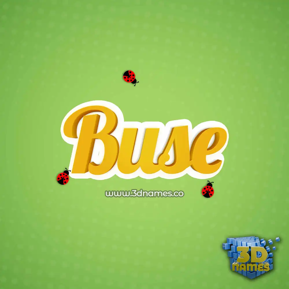 buse in Ladybugs style - 3D name wallpaper