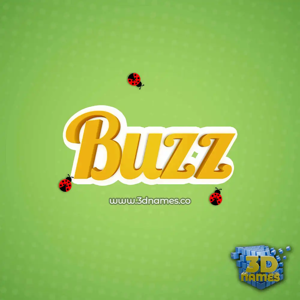 buzz in Ladybugs style - 3D name wallpaper