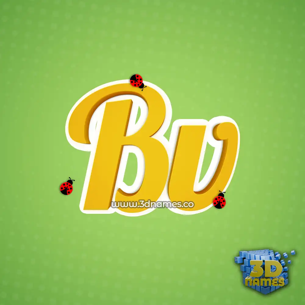 bv in Ladybugs style - 3D name wallpaper