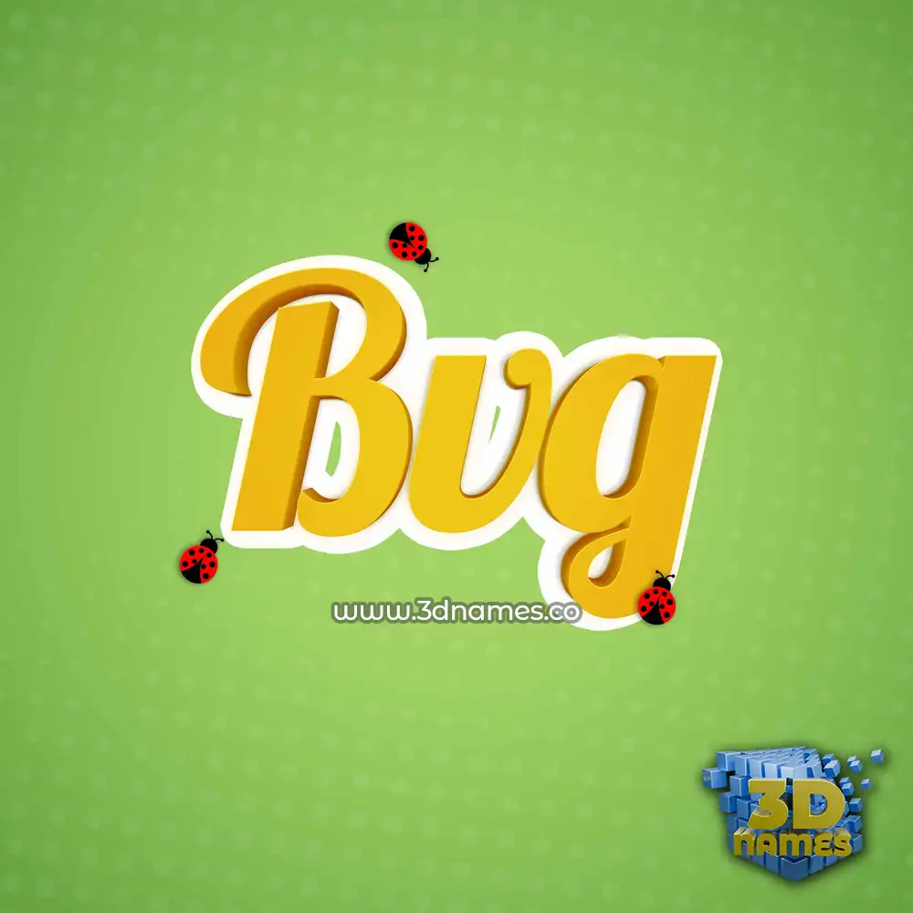 bvg in Ladybugs style - 3D name wallpaper
