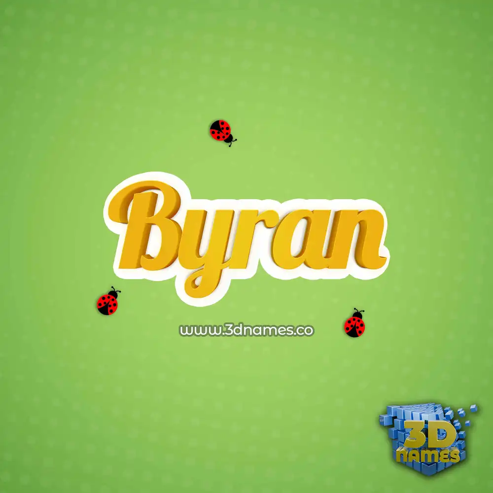 byran in Ladybugs style - 3D name wallpaper
