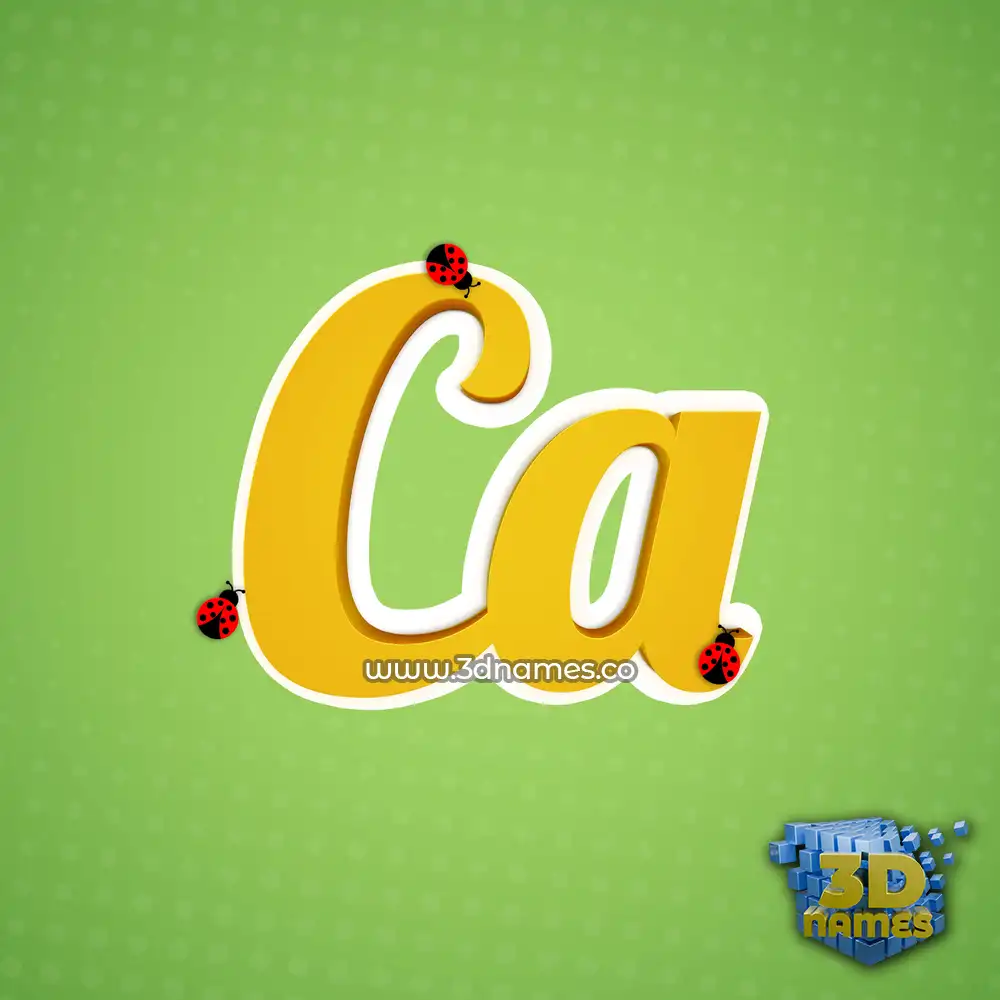 ca in Ladybugs style - 3D name wallpaper