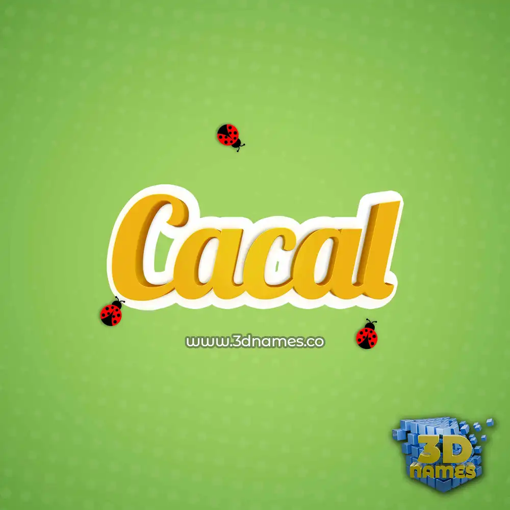 cacal in Ladybugs style - 3D name wallpaper