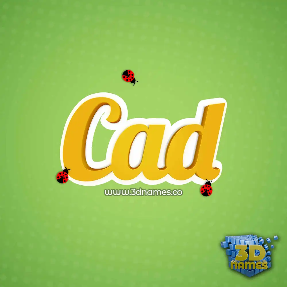 cad in Ladybugs style - 3D name wallpaper