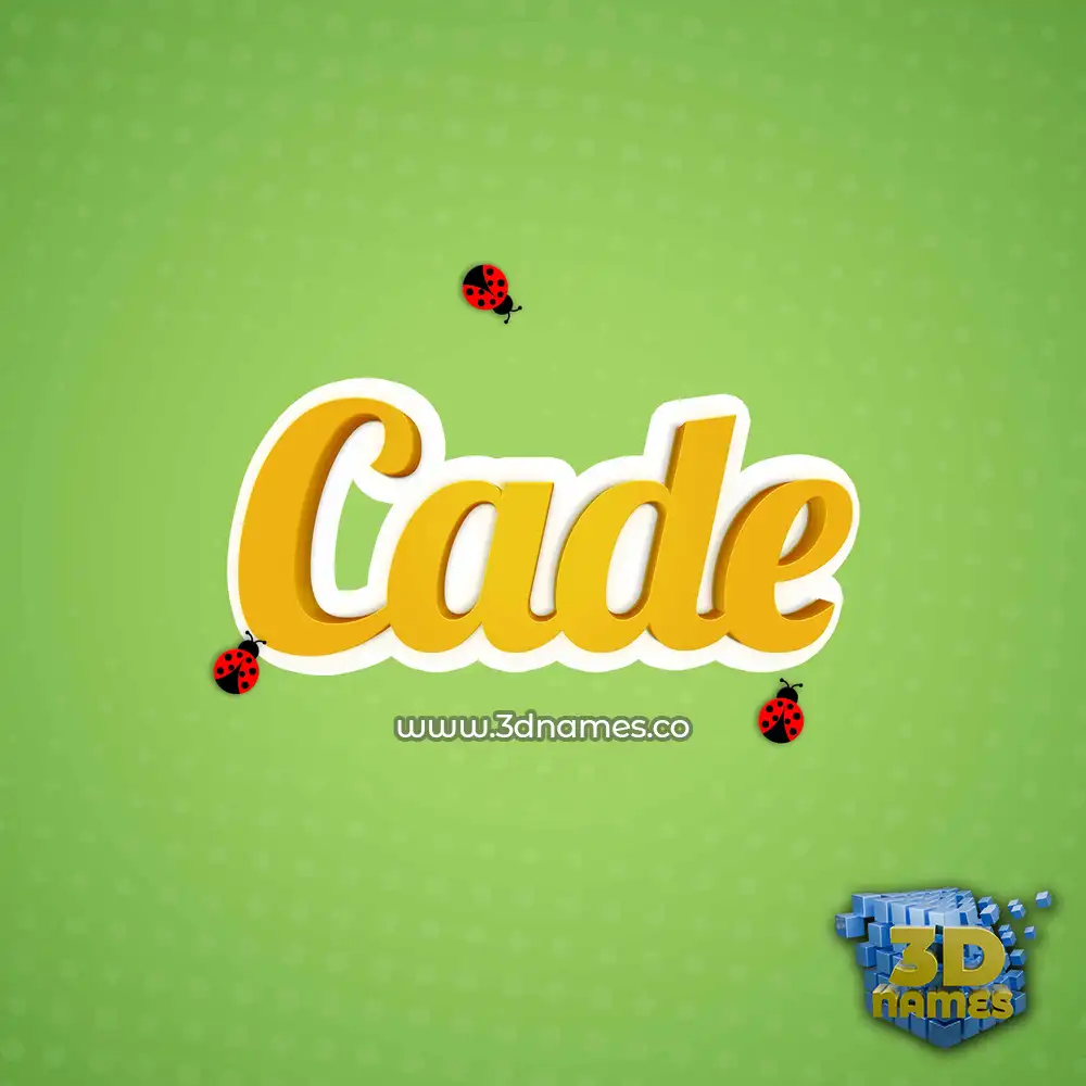 cade in Ladybugs style - 3D name wallpaper