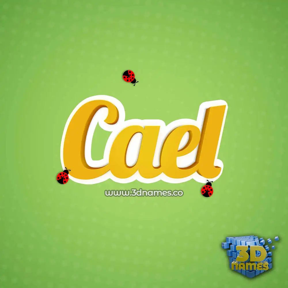 cael in Ladybugs style - 3D name wallpaper