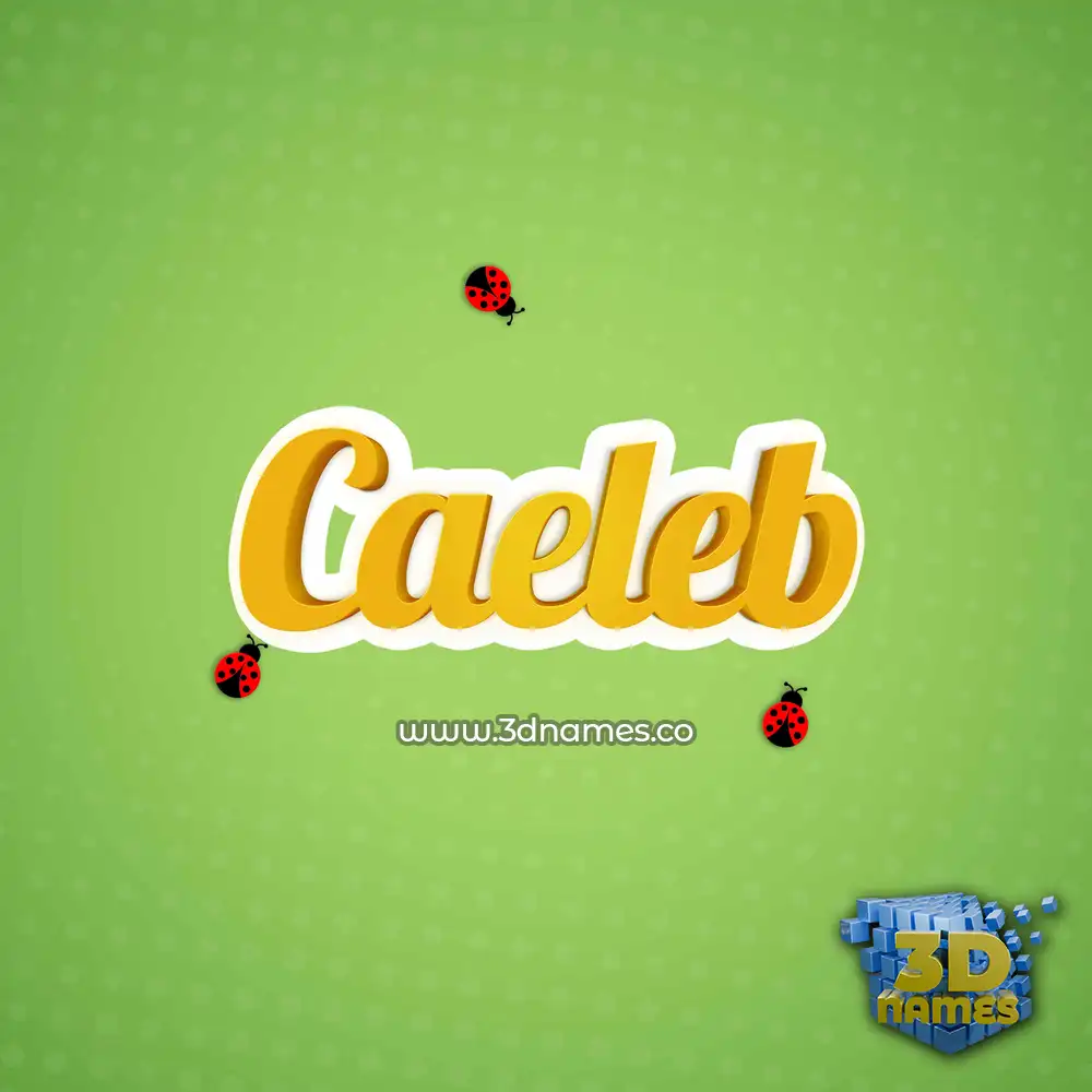 caeleb in Ladybugs style - 3D name wallpaper