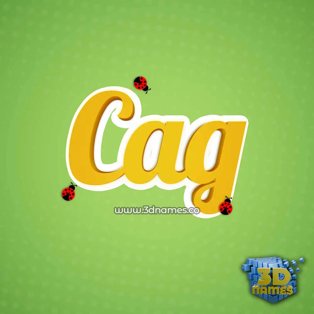 cag in Ladybugs style - 3D name wallpaper
