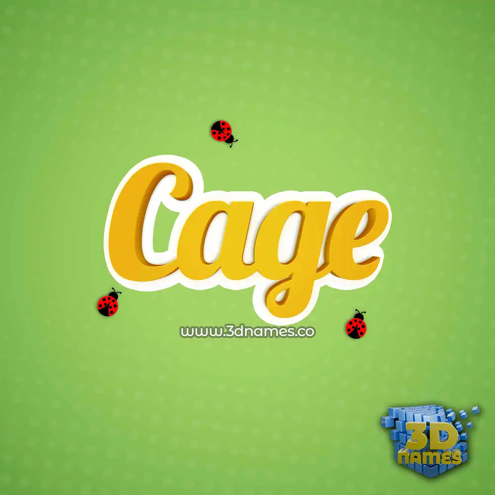 cage in Ladybugs style - 3D name wallpaper