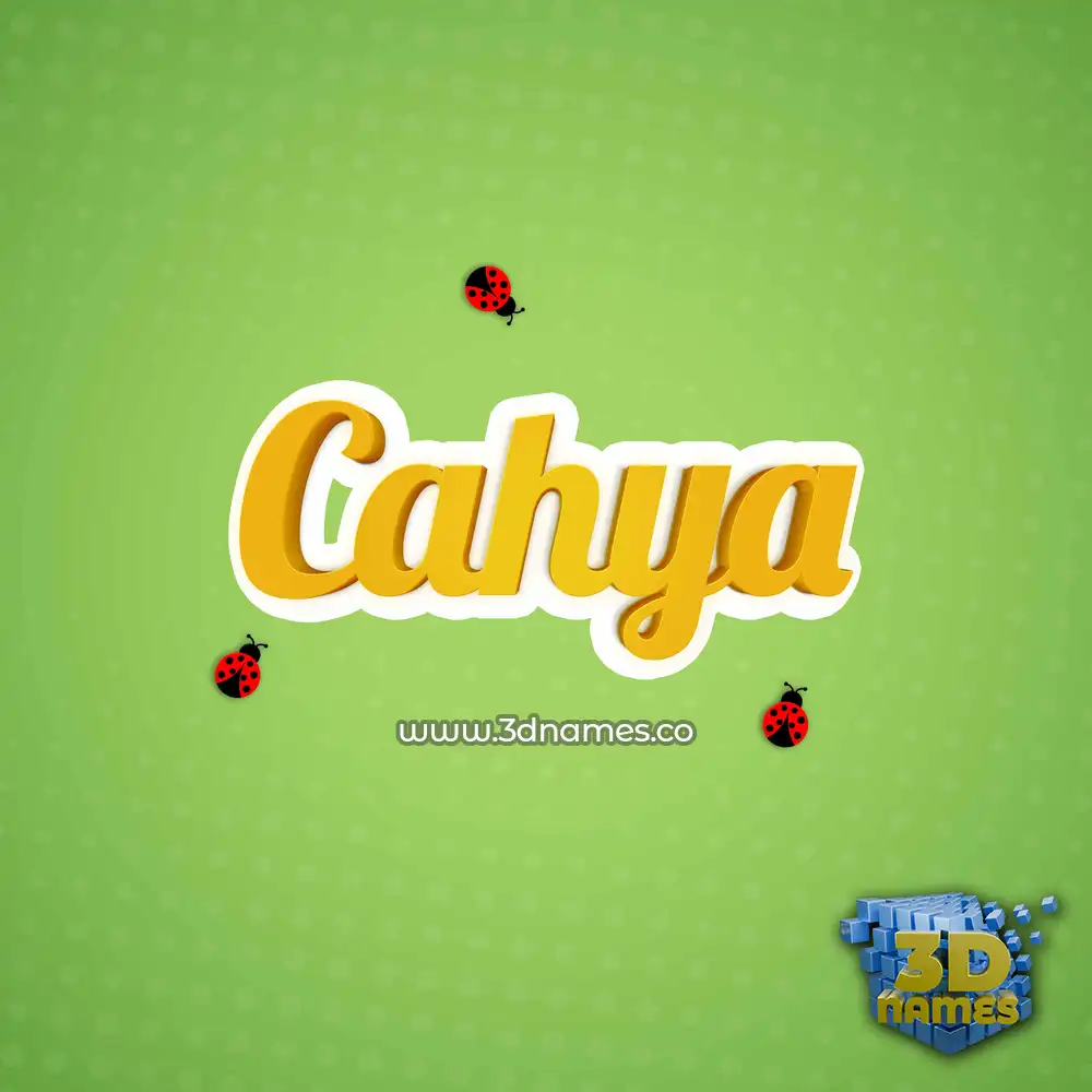 cahya in Ladybugs style - 3D name wallpaper