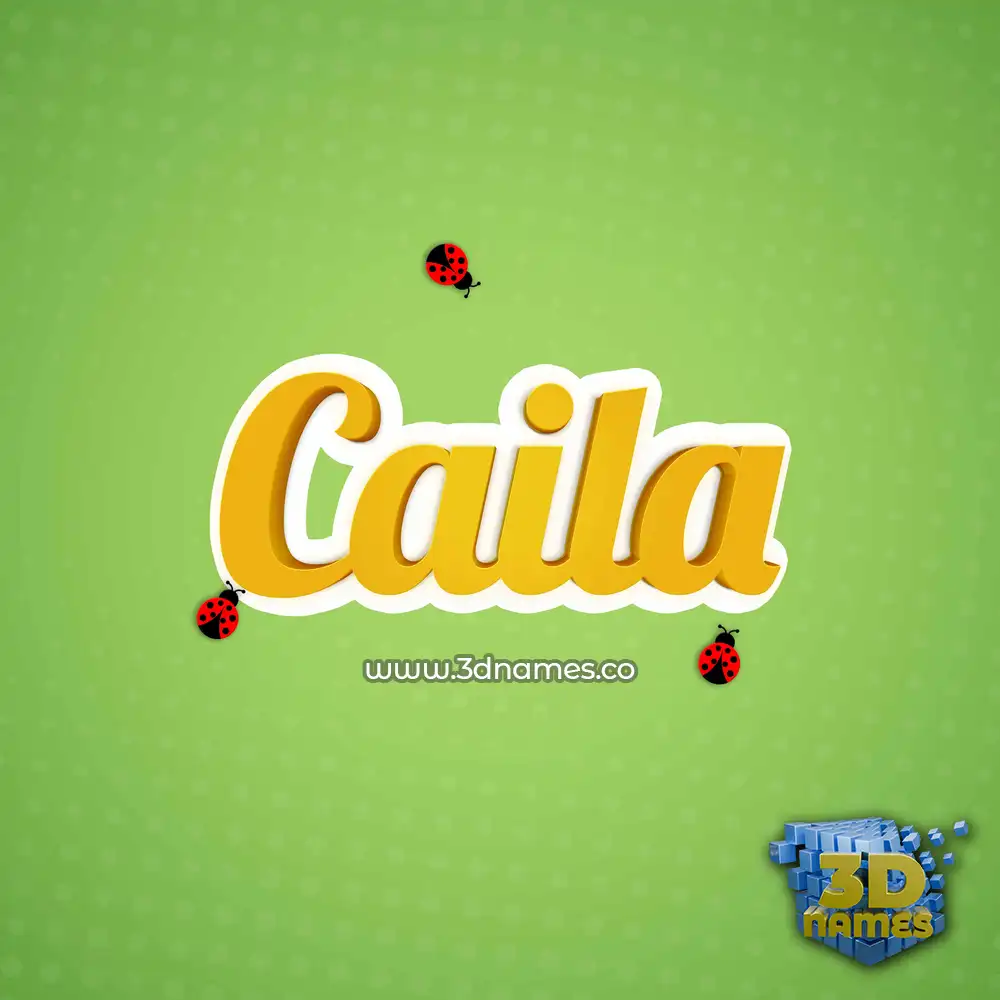caila in Ladybugs style - 3D name wallpaper