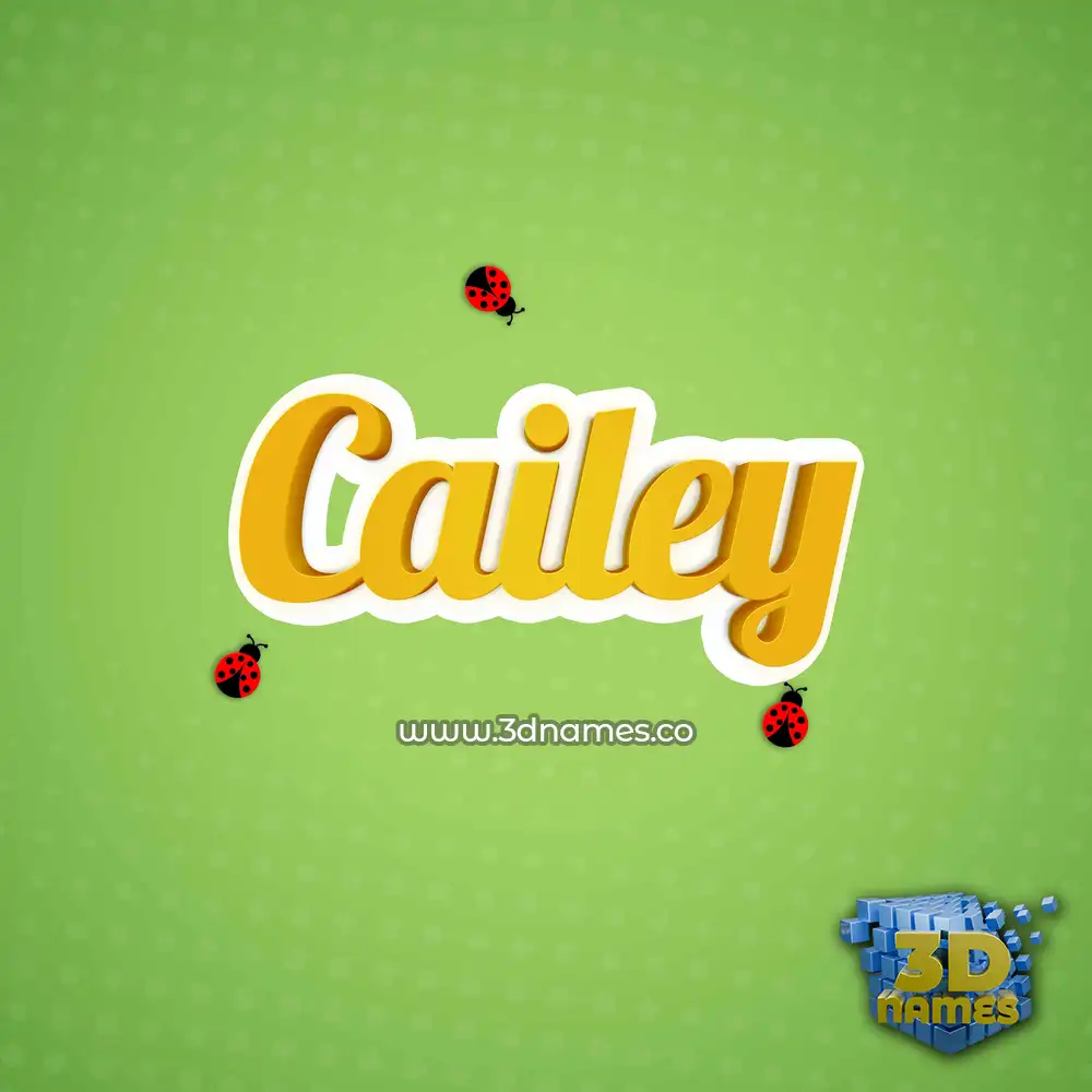 cailey in Ladybugs style - 3D name wallpaper
