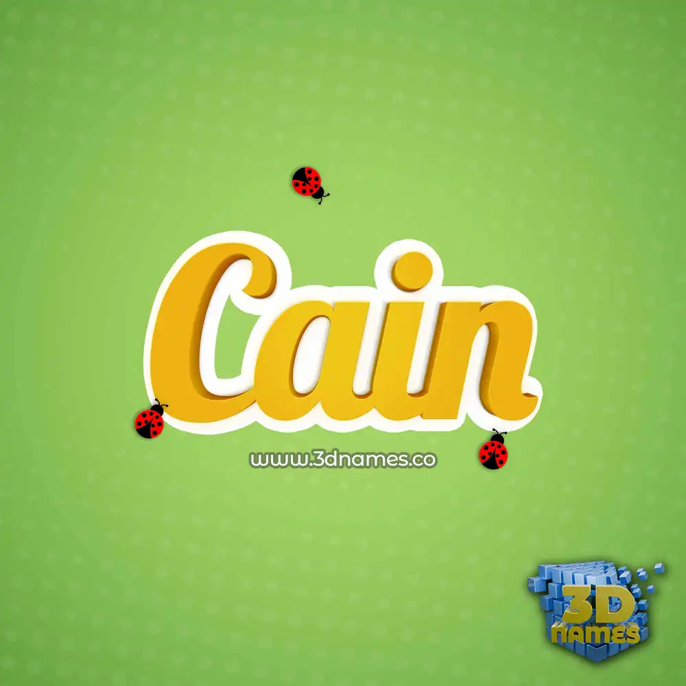 cain in Ladybugs style - 3D name wallpaper