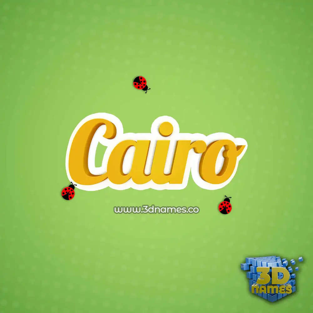 cairo in Ladybugs style - 3D name wallpaper