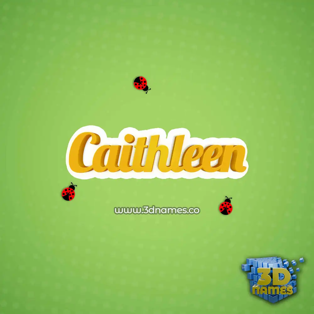 caithleen in Ladybugs style - 3D name wallpaper