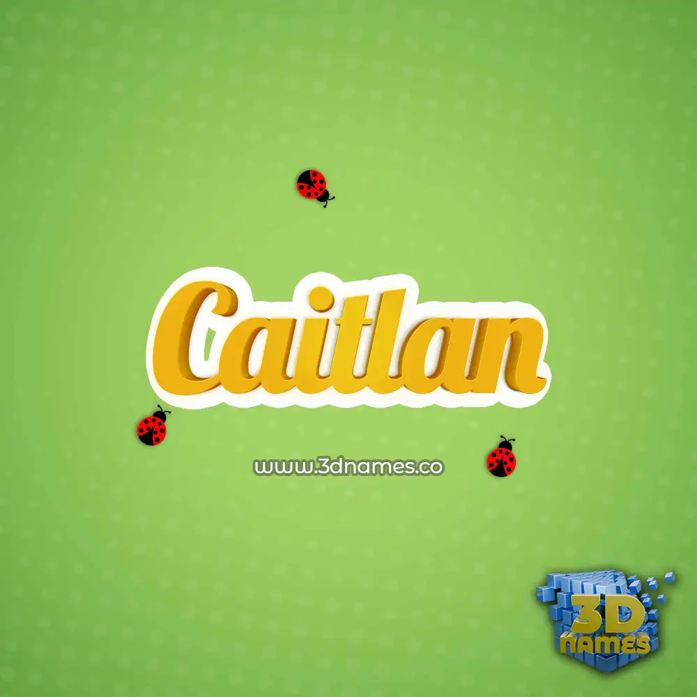 caitlan in Ladybugs style - 3D name wallpaper